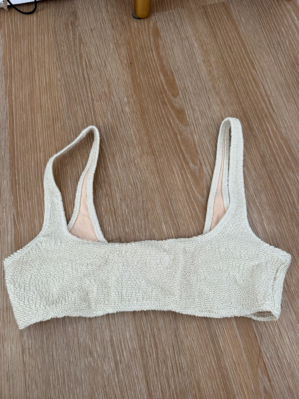 PacSun Cream Textured bikini top